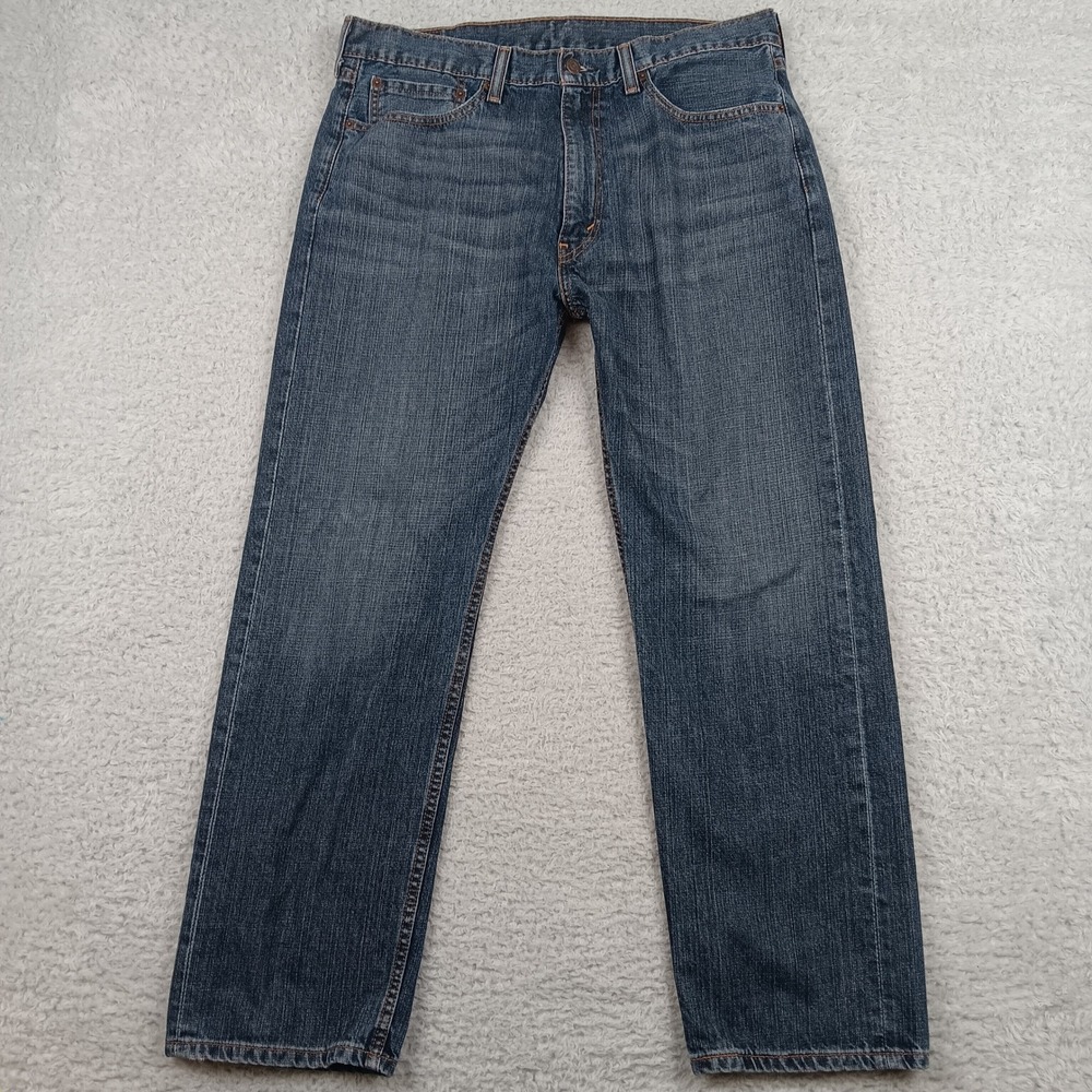 Levi Jeans 505 Men 36 Blue Regular Fit Straight Leg A20034